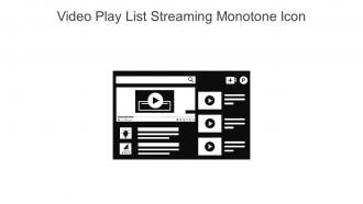 Video Play List Streaming Monotone Icon In Powerpoint Pptx Png And Editable Eps Format