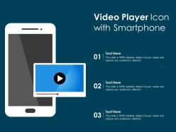 Video player icon with smartphone