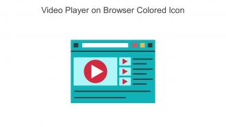 Video Player On Browser Colored Icon In Powerpoint Pptx Png And Editable Eps Format