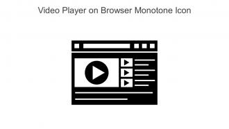 Video Player On Browser Monotone Icon In Powerpoint Pptx Png And Editable Eps Format