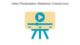Video Presentation Slideshow Colored Icon In Powerpoint Pptx Png And Editable Eps Format
