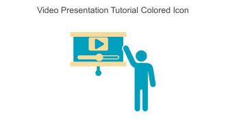 Video Presentation Tutorial Colored Icon In Powerpoint Pptx Png And Editable Eps Format