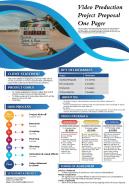 Video production project proposal one pager presentation report infographic ppt pdf document