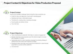Video production proposal powerpoint presentation slides