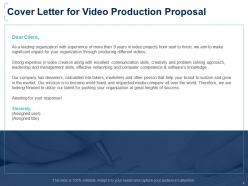 Video Production Proposal Template Powerpoint Presentation Slides