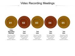 Video recording meetings ppt powerpoint presentation infographics master slide cpb