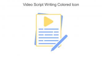 Video Script Writing Colored Icon In Powerpoint Pptx Png And Editable Eps Format