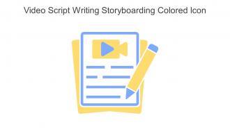 Video Script Writing Storyboarding Colored Icon In Powerpoint Pptx Png And Editable Eps Format