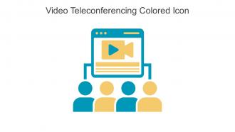 Video Teleconferencing Colored Icon In Powerpoint Pptx Png And Editable Eps Format