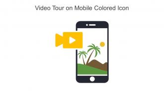 Video Tour On Mobile Colored Icon In Powerpoint Pptx Png And Editable Eps Format