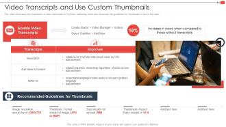 Video Transcripts And Use Custom Thumbnails Youtube Marketing Strategy For Small Businesses