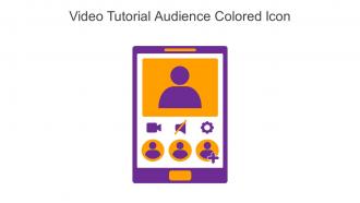 Video Tutorial Audience Colored Icon In Powerpoint Pptx Png And Editable Eps Format