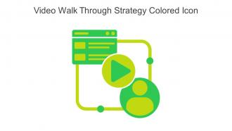 Video Walk Through Strategy Colored Icon In Powerpoint Pptx Png And Editable Eps Format