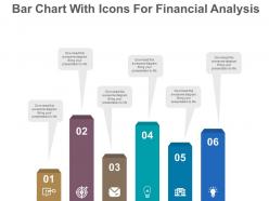 view Bar Chart With Icons For Financial Analysis Flat Powerpoint Design