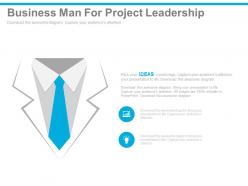 View business man for project leadership flat powerpoint design