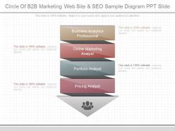 View circle of b2b marketing web site and seo sample diagram ppt slide