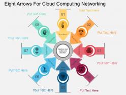 View eight arrows for cloud computing networking flat powerpoint design