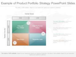 View example of product portfolio strategy powerpoint slides