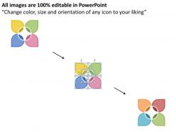 View four staged petal diagram business meetings flat powerpoint design