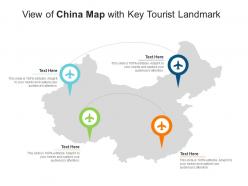 View of china map with key tourist landmark