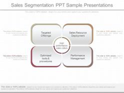 View Sales Segmentation Ppt Sample Presentations
