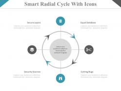 View smart radial cycle with icons flat powerpoint design