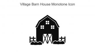 Village Barn House Monotone Icon In Powerpoint Pptx Png And Editable Eps Format