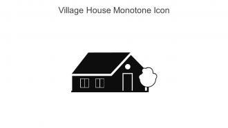 Village House Monotone Icon In Powerpoint Pptx Png And Editable Eps Format