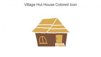 Village Hut House Colored Icon In Powerpoint Pptx Png And Editable Eps Format
