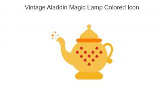 Vintage Aladdin Magic Lamp Colored Icon In Powerpoint Pptx Png And Editable Eps Format