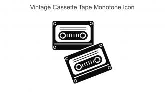 Vintage Cassette Tape Monotone Icon In Powerpoint Pptx Png And Editable Eps Format