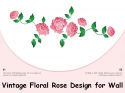 Vintage floral rose design for wall