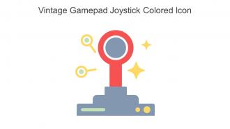 Vintage Gamepad Joystick Colored Icon In Powerpoint Pptx Png And Editable Eps Format