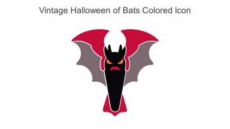 Vintage Halloween Of Bats Colored Icon In Powerpoint Pptx Png And Editable Eps Format