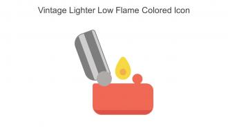 Vintage Lighter Low Flame Colored Icon In Powerpoint Pptx Png And Editable Eps Format