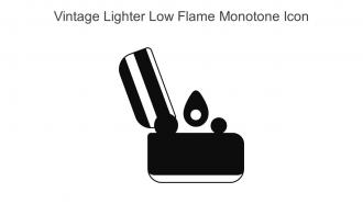 Vintage Lighter Low Flame Monotone Icon In Powerpoint Pptx Png And Editable Eps Format