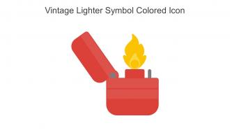 Vintage Lighter Symbol Colored Icon In Powerpoint Pptx Png And Editable Eps Format