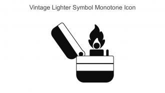 Vintage Lighter Symbol Monotone Icon In Powerpoint Pptx Png And Editable Eps Format