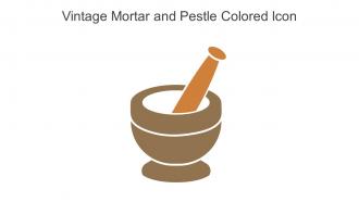 Vintage Mortar And Pestle Colored Icon In Powerpoint Pptx Png And Editable Eps Format