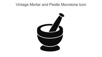Vintage Mortar And Pestle Monotone Icon In Powerpoint Pptx Png And Editable Eps Format