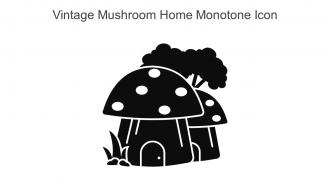 Vintage Mushroom Home Monotone Icon In Powerpoint Pptx Png And Editable Eps Format