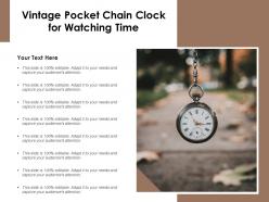 Vintage pocket chain clock for watching time