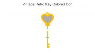 Vintage Retro Key Colored Icon In Powerpoint Pptx Png And Editable Eps Format