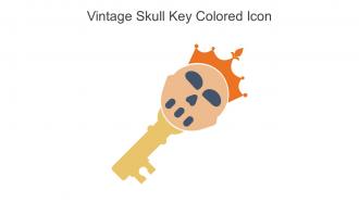 Vintage Skull Key Colored Icon In Powerpoint Pptx Png And Editable Eps Format