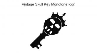 Vintage Skull Key Monotone Icon In Powerpoint Pptx Png And Editable Eps Format