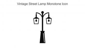 Vintage Street Lamp Monotone Icon In Powerpoint Pptx Png And Editable Eps Format