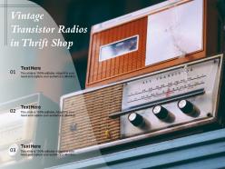Vintage transistor radios in thrift shop