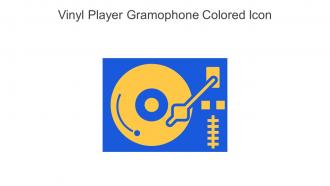 Vinyl Player Gramophone Colored Icon In Powerpoint Pptx Png And Editable Eps Format