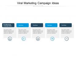 Viral marketing campaign ideas ppt powerpoint presentation infographics file formats cpb