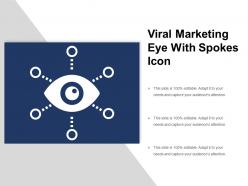 Viral marketing eye with spokes icon